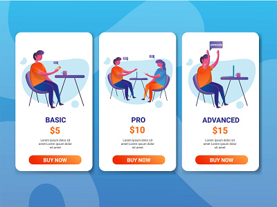 Price table illustration character illustration illustration design landing page pricing pricing tables tables website