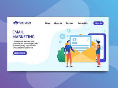 Landing Page Email marketing illustration