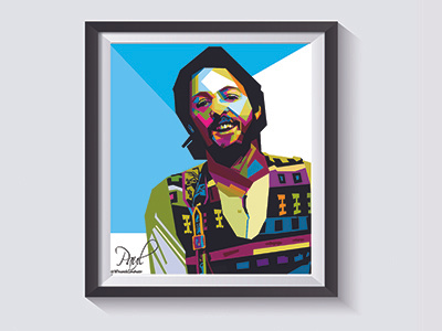 paul the beatles art design from indonesia ilustration vektor vektor face wpap