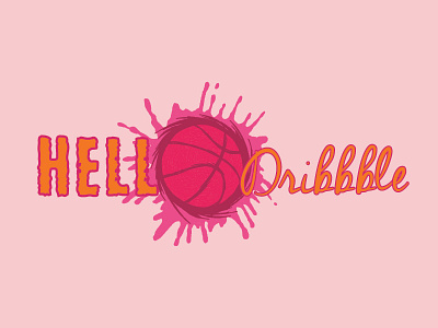 HELLO DRIBBBLE dribbble graphicdesign logo logo inpiration new new logo pain art visual art