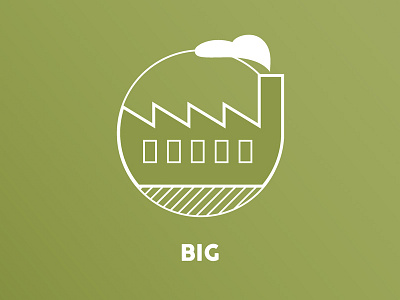 Big // icon beverage big company factory food green industry market pollution