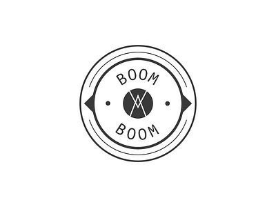 Boom Logo boom circle eye logo simple sound stamp