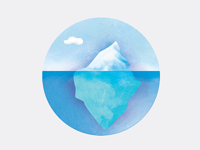 Iceberg arctic badge cloud greenpeace iceberg icons illustration ocean texture