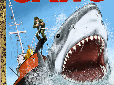 Little Golden Books-Jaws by Tom McWeeney on Dribbble