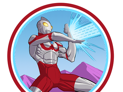 Ultraman character design illustration