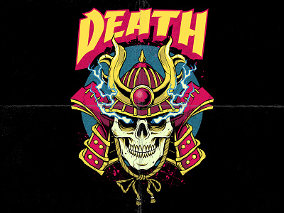 Death Samurai branding classic design illustration japanese logo retro samurai shogun skull traditional tattoo vintage