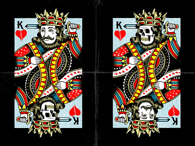 Suicide King branding classic design illustration king logo retro skull traditional tattoo vintage