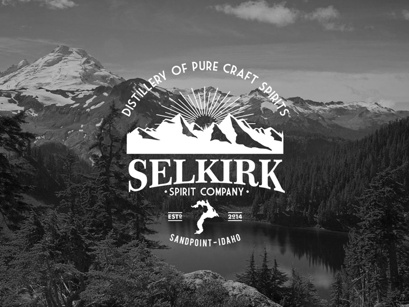 Distillery Logo distillery spirit vintage mountain