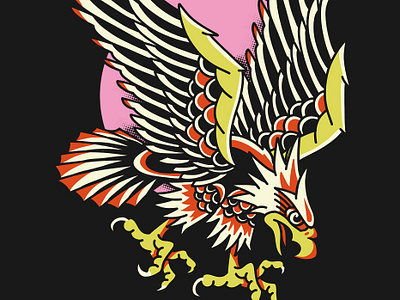 Traditional Tattoo Amerikan Bald Eagle classic eagle illustration traditional art traditional tattoo vintage