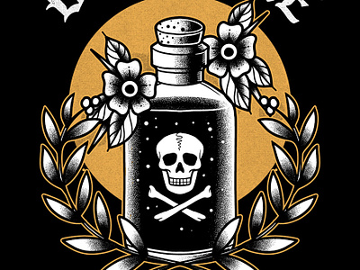 Drink Me apparel design illustration retro tattoo vintage