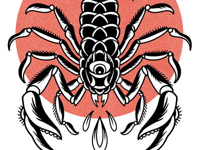 Scorpion Tattoo Flash apparel design classic design illustration logo retro skull traditional tattoo vintage