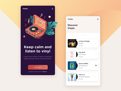 App concept for the music player app concept design illustration interface minimal music player ui uiux user experience user interface ux vector