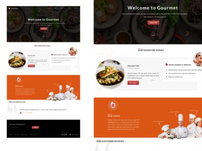 Gourmet- Landing Page -  Full view