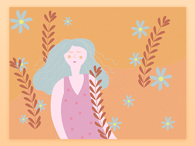 Flower Girl color design digital illustration flower girl illustration vector