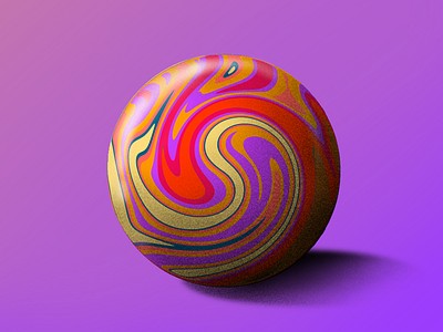 Crazy ball 2d 3d abstract ball illustration ipadpro procreate vibrant