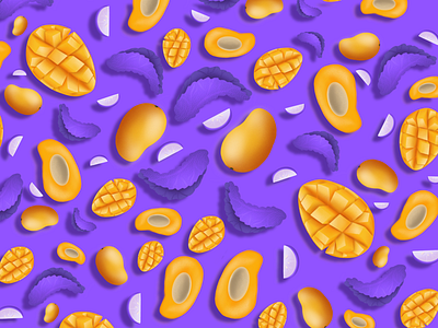 Love for mango illustration mango procreate summer wallpaper