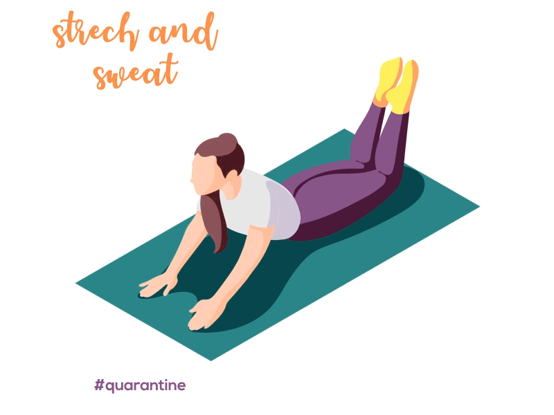 Stretch and Sweat while quarantine adobe after effects animation community creative dribbble fresh gif motion graphics quick