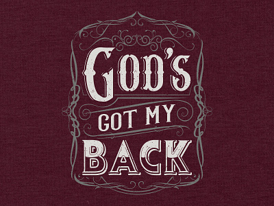 God's Got My Back apparel christian faith religious t shirt