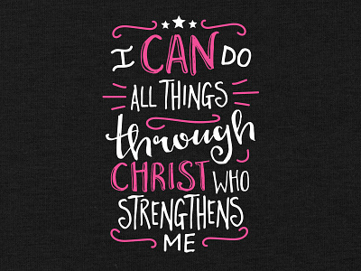 I Can Do All Things | Girly apparel christian faith religious t-shirt