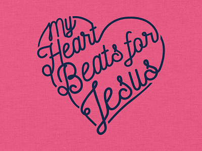 My Heart Beats for Jesus apparel christian faith religious t shirt