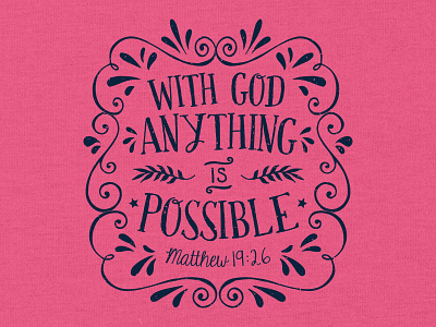 Anything is Possible apparel christian faith religious t-shirt
