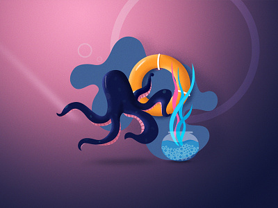 Octopus design illustration