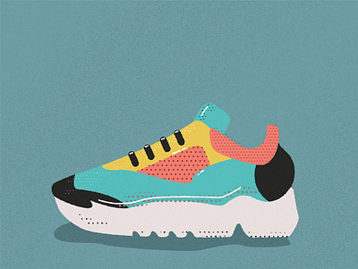 Sneaker branding design dots graphic illustration shoe sneaker art sneakers texture vector