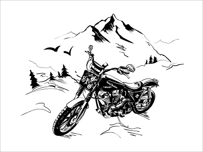 Built to ride black and white branding design graphic illustration moto style vector