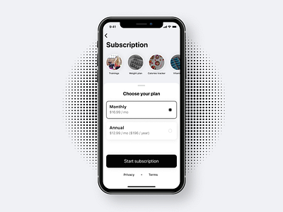 Subscription concept checkout concept dayliui fitness fitness app mobile pay subscribe subscription uidesign ux uxdesign uxui