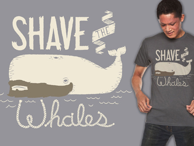 Shave The Whales illustration mud threadless