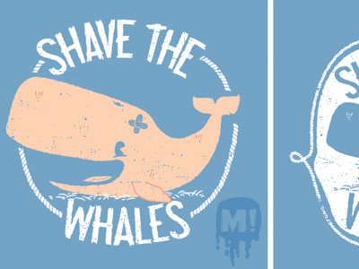 Save the Whales (early concept) illustration mud threadless
