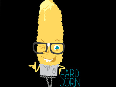 Hardcorn Nerd corn hardcore illustration mud nerd