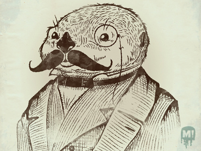 Proper Mr. Otter illustration mud otter society6