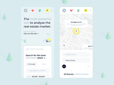 Real estate market analytic app house interaction design mobile screens mobile site mobile ui real estate search ui ux web design website