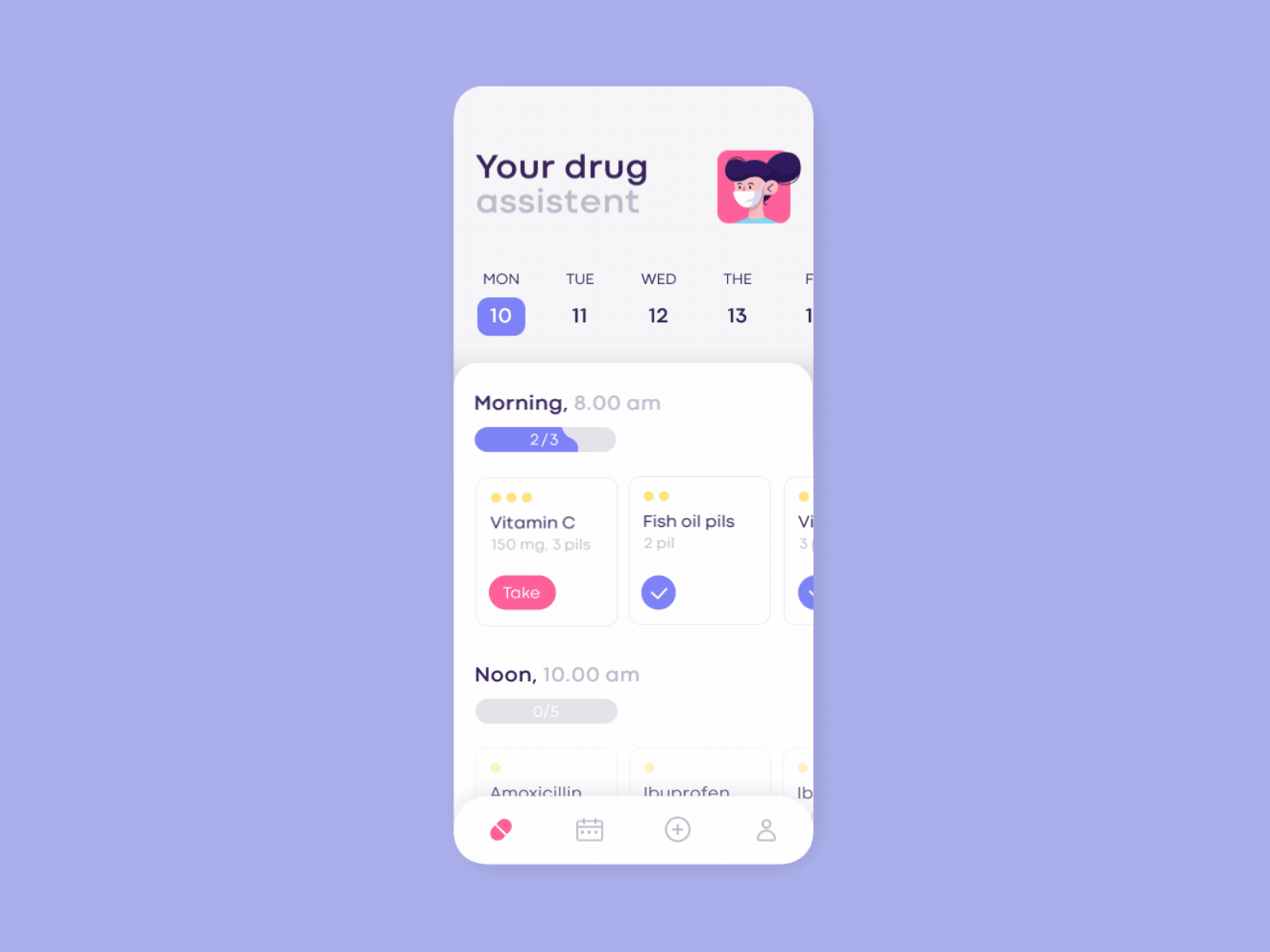 Pills helper animation app design health icon interaction medical mobile pills progressbar ui ux