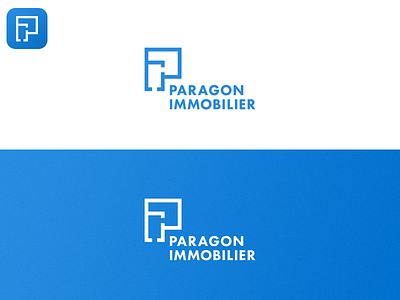 Paragon Immobilier logo branding icon icon app logo logo app minimal