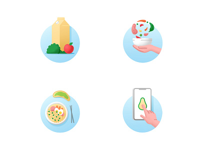 Health food icons