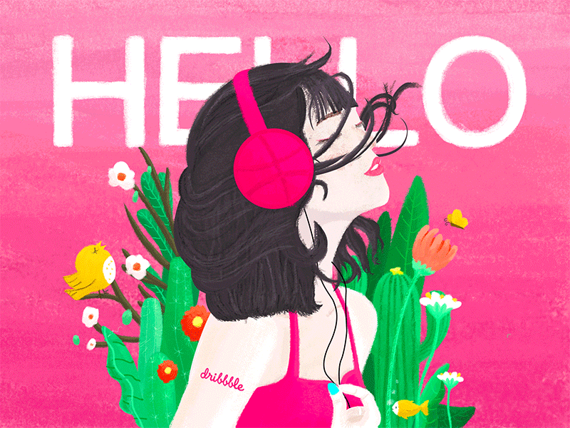 Enjoy Music Enjoy Dribble dribble illustration，fashion，music，hello