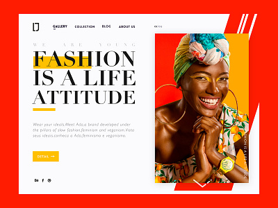 Fashion is a life attitude collision color color matching fashion format typesetting ui web women