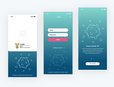 COVI 19 iOS App covid19 design ios ux