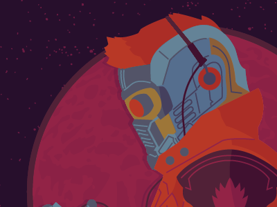 Hooked on a Feeling illustration pop culture star lord guardians of the galaxy