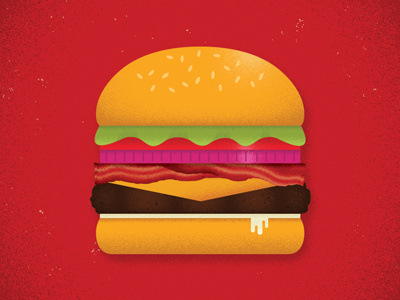 The Porker Burger bacon burger card game food game gaming illustration tabletop