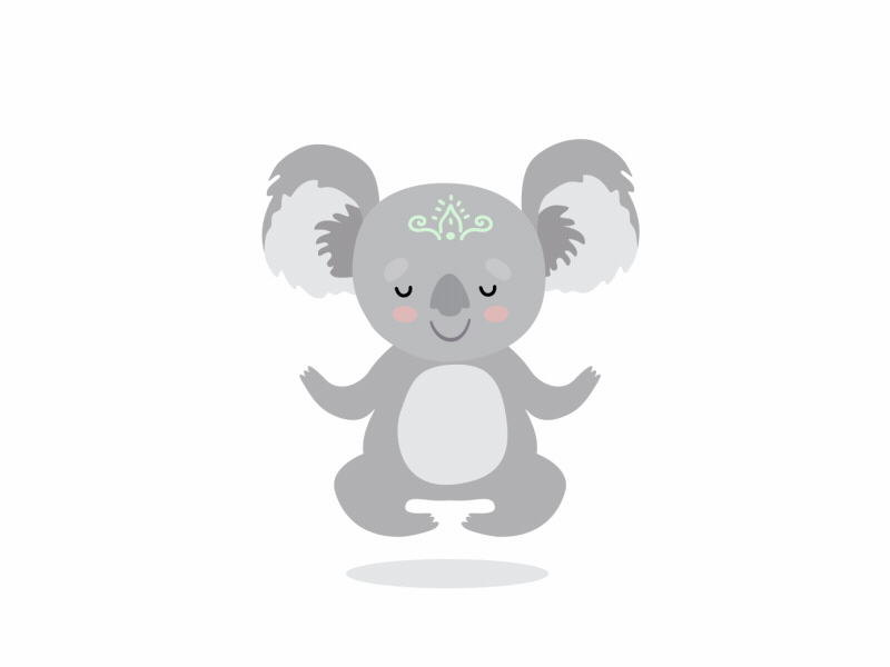 Lottie Meditating Koala after animation app bodymovin effects lottie motion ui