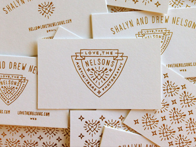 Love, The Nelsons - Letterpress Business Cards
