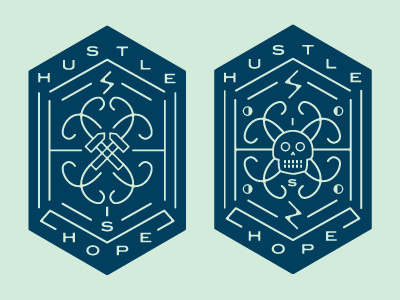 Hustle Is Hope badges