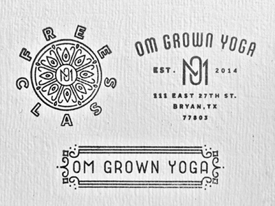 Om Grown Yoga stamps