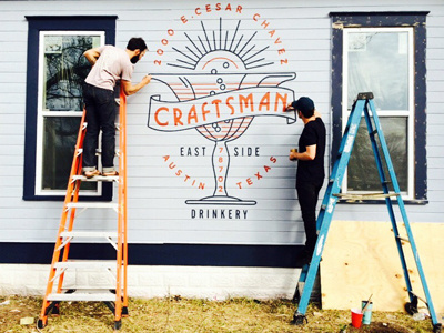 Craftsman bar signage