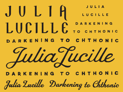 Hand-lettered type for Julia Lucille