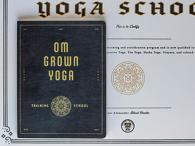Om Grown Yoga manual & certificate