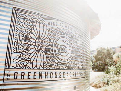 Greenhouse At Driftwood mural